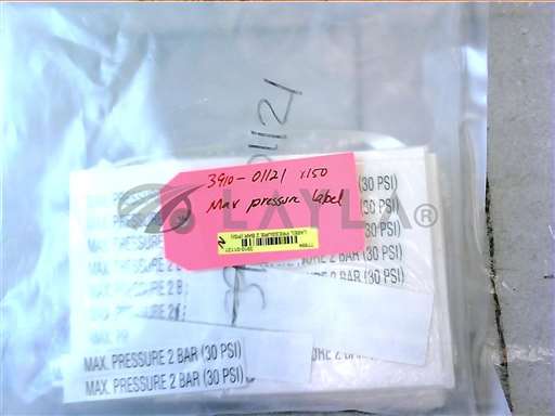 3910-01121//LABEL PRESSURE 2 BAR (PSI) MAX 3.5"X.50"/Applied Materials/_01