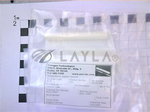 0020-25897//TUBE INSULATOR, 3.60"/Applied Materials/_01