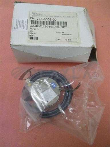 200-0005-00/-/Metron 200-0005-00 Gauge, 160 PSI, 1/4 NPT Male/Metron/_01