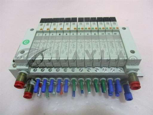 10-VQ1201Y-5/12 Station Pneumatic Manifold/SMC 12 Station Pneumatic Manifold, 6 10-VQ1201Y-5 Valve, 6 10-VQ1201Y-5 416316/SMC/_01