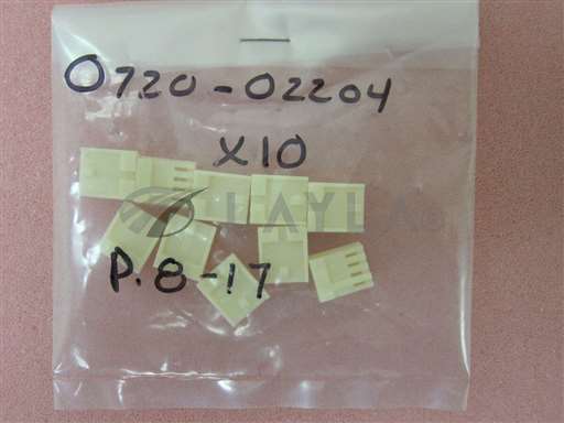 0720-02204/-/10 AMAT 0720-02204 CONN RCPT EI SERIES 4 POS NATURAL STD F/AMAT/_01