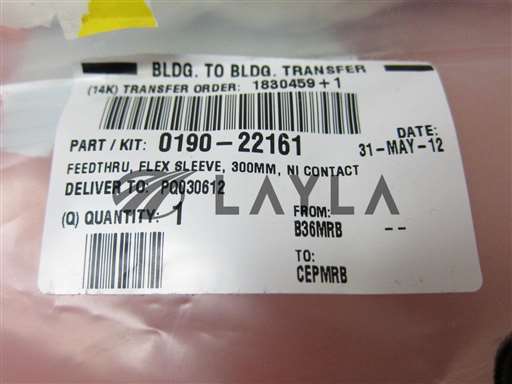 0190-22161/-/AMAT 0190-22161 Feedthru, Flex Sleeve, 300mm, NI contact/AMAT/-_01