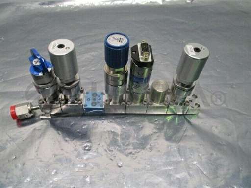 0050-52717//AMAT 6 Valve Gas Manifold Assy Block, Parker Veriflo, Setra, Mykrolis, 453838/Applied Materials AMAT/_01
