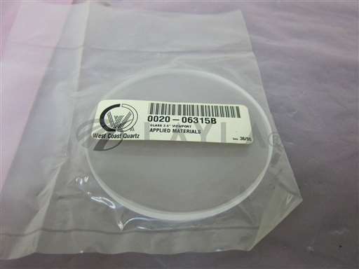 0020-06315//AMAT 0020-06315B Glass, 3.6", West Coast Quartz, Viewport, 406538/AMAT/_01