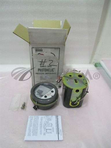 3000/Photohelic Pressure Switch/Gauge/Dwyer Series 3000 Photohelic Pressure Switch/Gauge. 0-2 Inch Range, 419898/Dwyer/_01