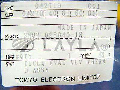 MB3M87-025840-13//TEL MB3M87-025840-13 ASSY, THERMO TICL4 EVAC VLN/TOKYO ELECTRON (TEL)/_01