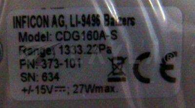 3M36-050151-12//INFICON 3M36-050151-12 SKY, CAPACITANCE DIAPHRAGM GAUGE CDG160A-S, TOKYO ELECTRO/TOKYO ELECTRON (TEL)/_01