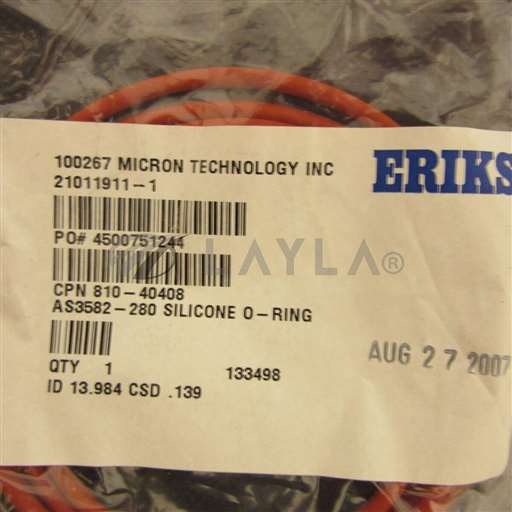AS3582-280//Eriks AS3582-280 Silicone O-RingID 13984 CSD 139/ERIKS/_01