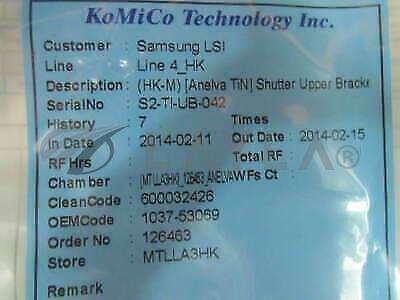 1037-53069//CANON ANELVA 1037-53069 HK-M TIN SHUTTER UPP BRACKET KOMICO CLEANED/CANON ANELVA/_01