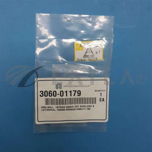 3060-01179/-/323-0102// AMAT APPLIED 3060-01179 BRG BALL .1875IDX.500OD SST SHIELDED SNG NEW/AMAT Applied Materials/_01