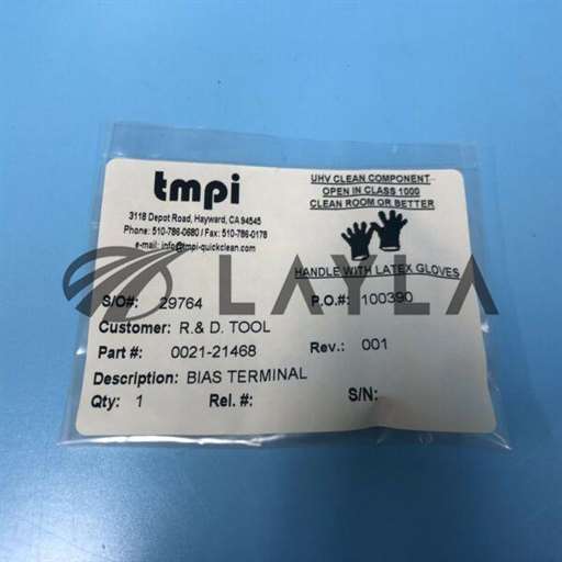 0021-21468/-/343-0403// AMAT APPLIED 0021-21468 BIAS TERMINAL, GAS TUBE, 8 BESC RF NEW/AMAT Applied Materials/_01