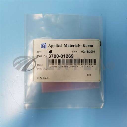 3700-01269/-/323-0201// AMAT APPLIED 3700-01269 ORING FLTR HSG OF 500 VITON 7- NEW/AMAT Applied Materials/_01