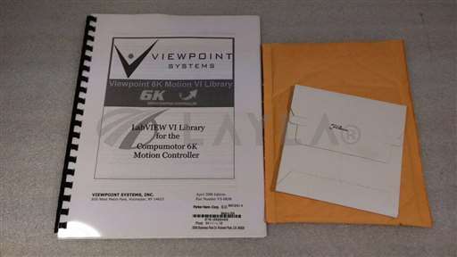 /-/Shingle & Gibb Parker, Viewpoint 6K Motion VI Library Software CD. 6KVI-LIB//_01