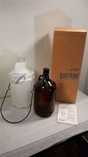 /-/Nalgene 6501-4000 Plastic Coated Safety Bottle w/ CarrierLDPE (1 Gal Bottle)//_01