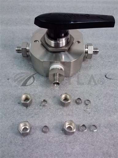 /-/Swagelok SS-45YF8-093 4 way series 40 Ball Valve 1/2" with 1/4" adapters NEW//_01