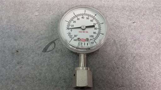 /-/Span 01-0140-D Vacuum Pressure Gauge-0-30-100 psi//_01