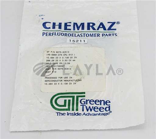 9275-SC513/--/CHEMRAZ O-RING, AS-568A-275, AMAT 3700-02105 (NEW) 9275-SC513/--/_01