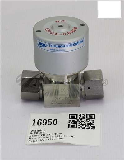 S8PDVN-VF-C-P/--/TK-FUJIKIN LOW PRESSURE PNEUMATIC DIAPHRAGM VALVE, TYPE N.C., O.P. 0.4~0.6MPA, S/--/_01