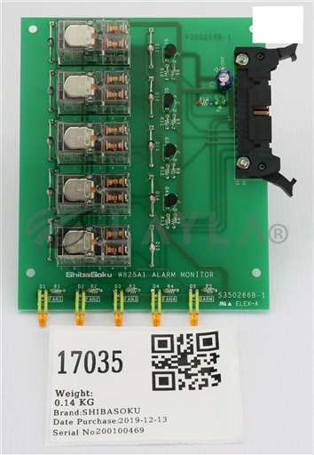 S350266B-1/--/SHIBASOKU PCB, W825A1 ALARM MONITOR, P350266B-1, P350266A-1 S350266B-1/--/_01