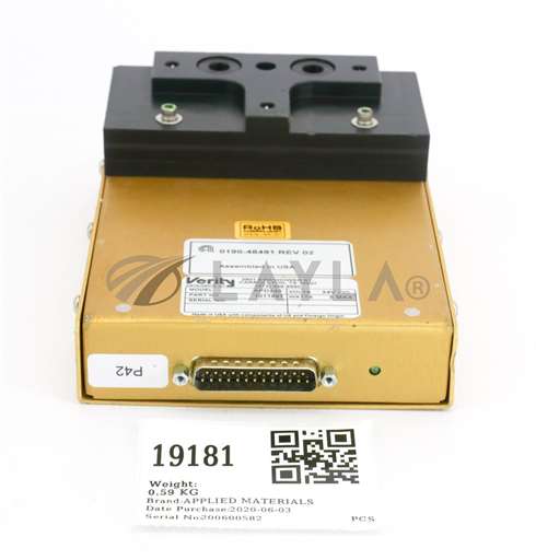 0190-48491/--/APPLIED MATERIALS VERITY DETECTOR, DUAL CHAMR MTG, APD240, PN: 1011887 0190-4849/--/_01