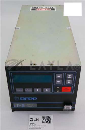 7520572050/--/ADVANCED ENERGY LF-5 RFPP RF GENERATOR, AMAT 0920-01014 7520572050/--/_01