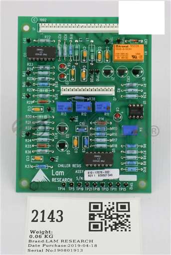 810-17078-002/--/LAM RESEARCH PCB CHILLER RES. CERT 810-17078-002/--/_01