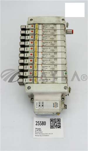 EX500-Q101(PNP)/--/SMC 10 SLOT SOLENOID MANIFOLD W/ 1X VQC2201N-51, 9X VQC2101N-51 EX500-Q101(PNP)/--/_01