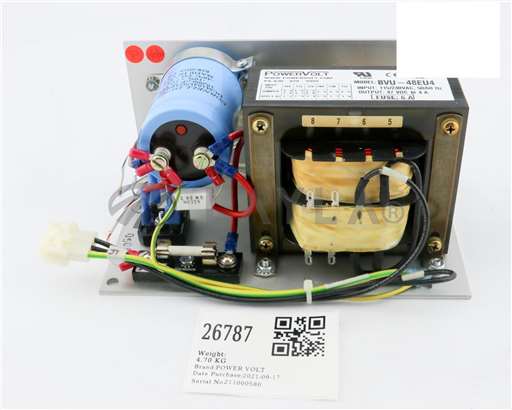 BVU-48EU4/--/POWER VOLT UNREGULATED OPEN FRAME DC POWER SUPPLY, O/P: 47VDC @ 4A, I/P: 115/230/--/_01