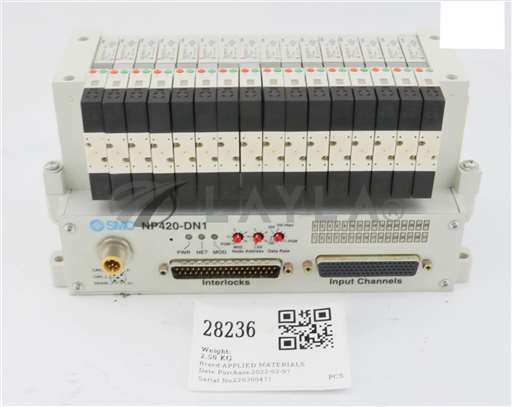 4060-01102/--/APPLIED MATERIALS MANF SLIT VALVE PNEU 16-STATION, VV5Q11-ULB970096, NP420-DN1 4/--/_01