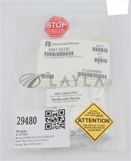 0041-05330/--/APPLIED MATERIALS CLAMP BLADE ROBOT 300MM TITANIUM (NEW) 0041-05330/--/_01