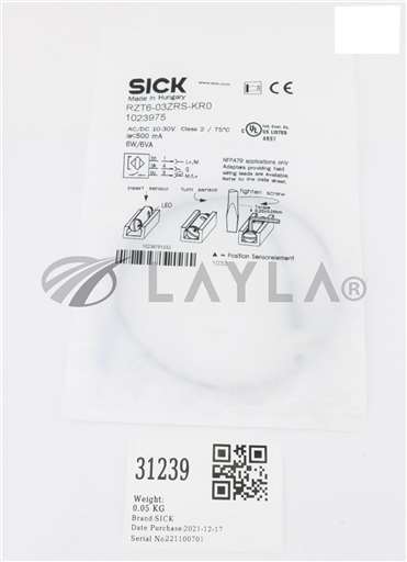 RZT6-03ZRS-KR0/--/SICK MAGNETIC CYLINDER SENSOR, 1023975 (NEW) RZT6-03ZRS-KR0/--/_01