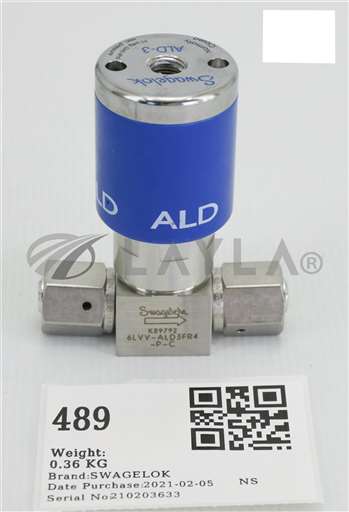 6LVV-ALD3FR4-P-C/--/SWAGELOK VIM-VAR ALD VALVE, 1/4 IN. FEMALE VCR, SC-01, NC ACTUATOR, ALD-3 6LVV-A/--/_01