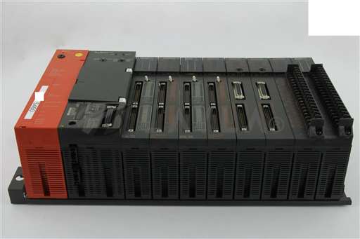 A62P/--/MITSUBISHI MELSEC POWER SUPPLY PLC ASSY W/ 9 MODULES A62P/--/_01