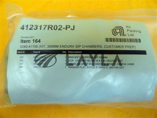 0240-41706/412317R02-PJ/AMAT Applied Materials 0240-41706 300mm Endura SIP Chamber Prep Kit Lot of 2 New/AMAT Applied Materials/_01