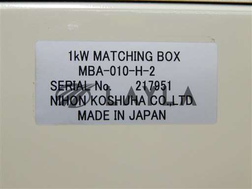 MBA-010-H-2/-/1kW RF Matching Box Used Working/Nihon Koshuha/-_01