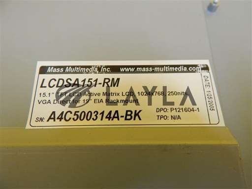 LCDSA151-RM//Mass Multimedia LCDSA151-RM 15.1" LCD Monitor Alcatel MeiVac 2460 Used Working/Mass Multimedia/_01