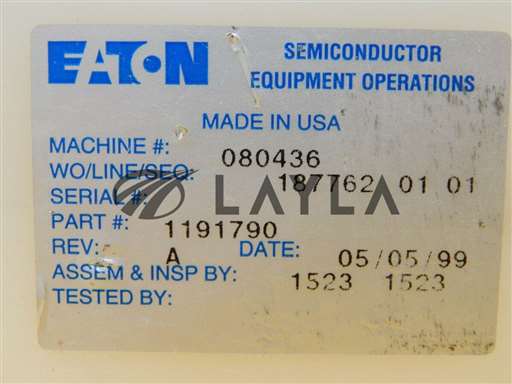 1191790//Eaton Semiconductor 1191790 Supply HV Receiver Used Working/Eaton Semiconductor/_01