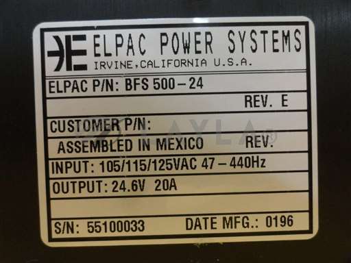 BFS 500-24//ELPAC Power Systems BFS 500-24 Transformer Capacitor Assembly KLA 2132 Used/ELPAC Power Systems/_01