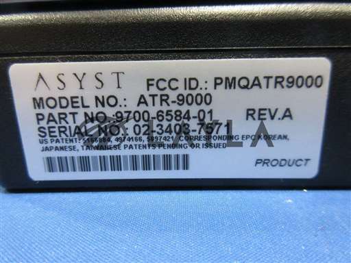 9700-6584-01/ATR-9000/Asyst Technologies 9700-6584-01 AdvanTag RFID Reader ATR-9000 Rev. A Used/Asyst/_01