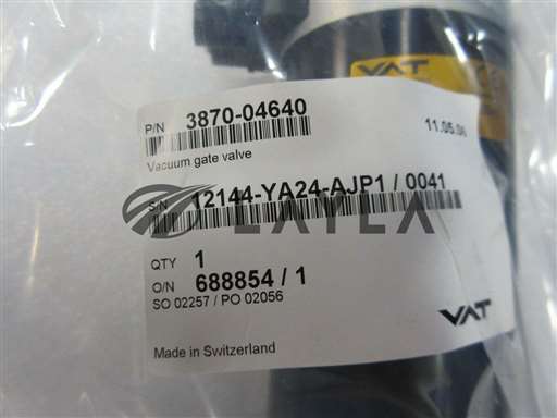 12144-YA24-AJP1/3870-04640/VAT 12144-YA24-AJP1 Gate Valve Insert DN160 AMAT 3870-04640 New Surplus/VAT/_01