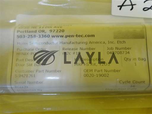 0020-19002//AMAT Applied Materials 0020-19002 Door Slit Buffer MXP+S Kit Y203 New/AMAT Applied Materials/_01