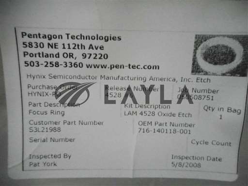 716-140118-001/-/Focus Ring 4528 Etcher Refurbished/Lam Research/-_01