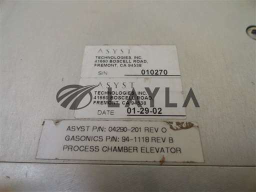 04290-201/-/Process Chamber Elevator Gasonics 94-1118 As-Is/Hine Design/-_01