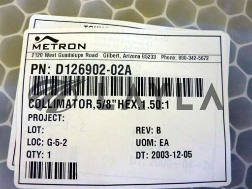 D126902-02A//TEL Tokyo Electron D126902-02A Collimator New/TEL Tokyo Electron/_01