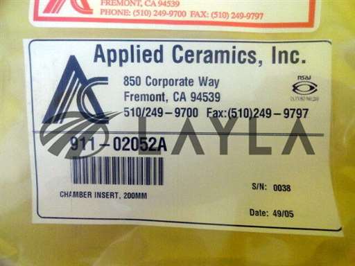 911-02052A/-/200mm Chamber Insert New/Applied Ceramics/-_01
