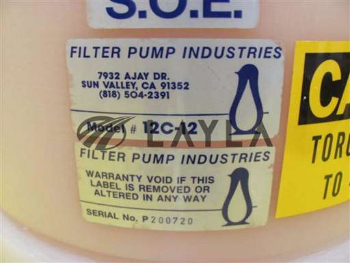 12C-12//Filter Pump Industries 12C-12 Filter Chamber New/Filter Pump Industries/_01