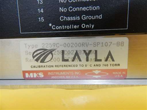 2259C-00200RVA-SP107-8/-/8 Mass Flow Controller Assembly Used/MKS Instruments/-_01