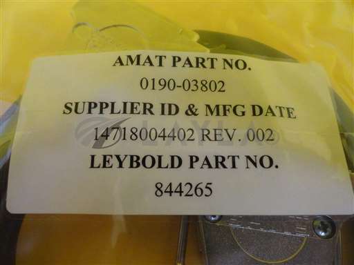 844265/COOLVAC/Leybold 844265 COOLVAC Remote Cable AMAT Applied Materials 0190-03802 New/Leybold/_01