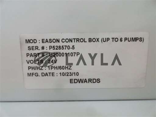 U20001107P/EASON CONTROL BOX (UP TO 6 PUMPS)/Eason Control Box Alarm Enclosure NRY0TN101US New Surplus/Edwards/-_01