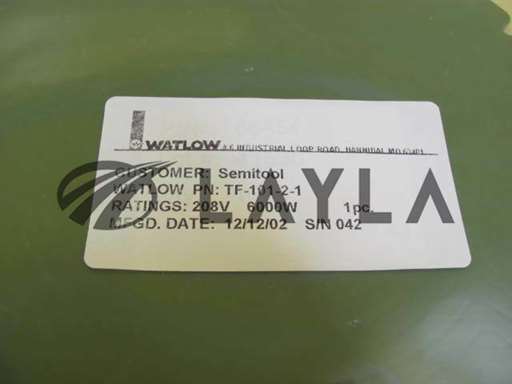 TF101-2-1//Watlow TF101-2-1 RF Window Film Heater Thermal Chamber Substrate 200mm New/Watlow/_01